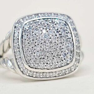 David Yurman Albion Ring w/ Pavé White Diamonds - Size 7.5